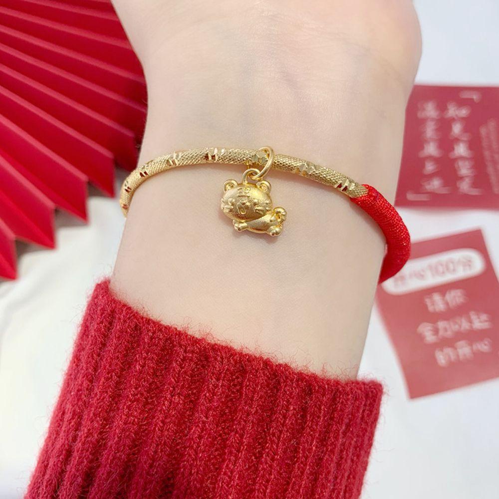 Vòng Tay Dây Bện May Mắn Thiết Kế Hoạt Hình Cung Hoàng Đạo Sáng Tạo Dành Cho Nữ