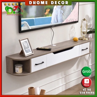 Kệ tivi treo tường hiện đại gỗ MDF cạnh bo cong không góc cạnh KTVTT542