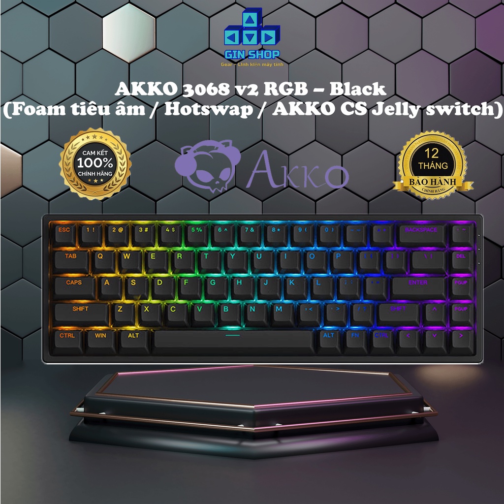 AKKO 3068 v2 RGB – Black - White