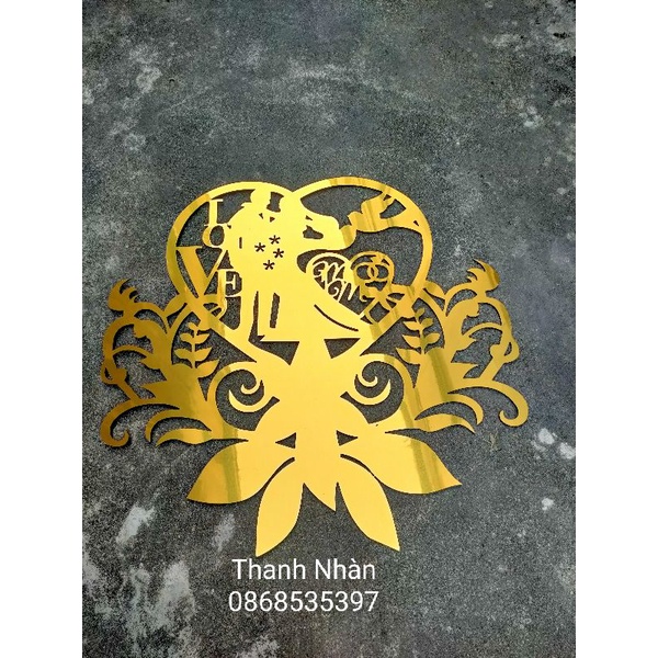 Tấm alu trang trí tiệc cưới 60cm