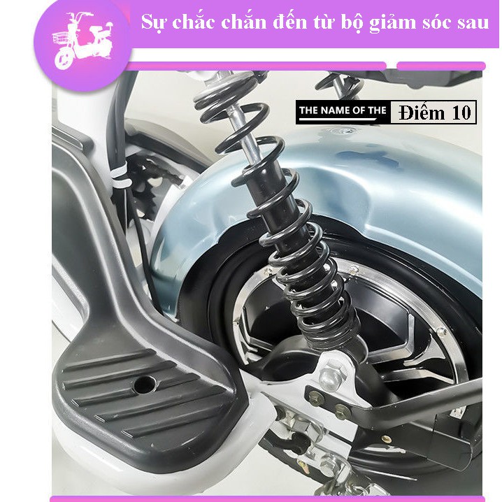 Xe Điện HotGirll New Bike X4, Mẫu xe điện NEW SUPER 2022, động cơ 400w mạnh mẽ, Tải trọng lên tới 250kg