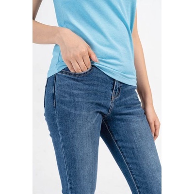 Quần Jean Nữ YODY Skinny Lưng Cao, Quần Bò Dáng Ôm Trơn Chiết Ly Gấu Giữ Form Co Giãn Tốt QJN4002