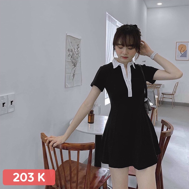 Đầm polo cổ viền
