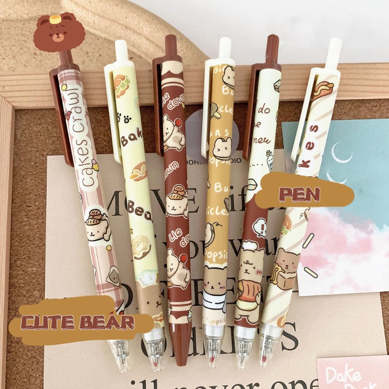 Bút Mực Gel Ngòi 0.5MM Họa Tiết Hoạt Hình Dễ Thương Cho Bé