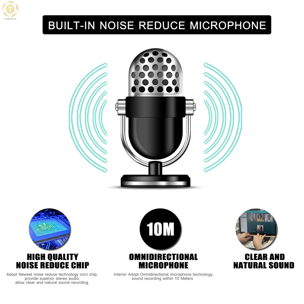 Webcam Usb Mini 12 Tiếng Ồn Tích Hợp Mic Linh Hoạt Cho Máy Tính Để Bàn / Laptop