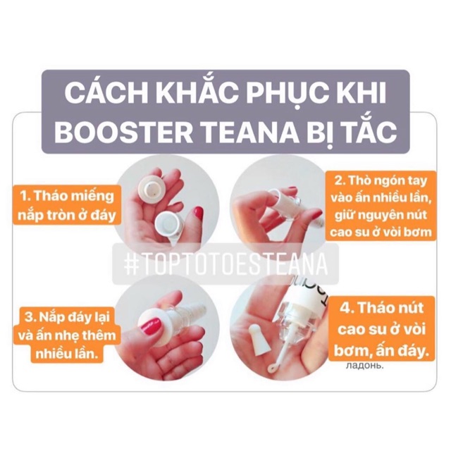 Booster Teana Natural Salicylic Acid 20ml làm sạch sâu lỗ chân lông, se cồi, ngừa và giảm mụn, cải thiện tone da