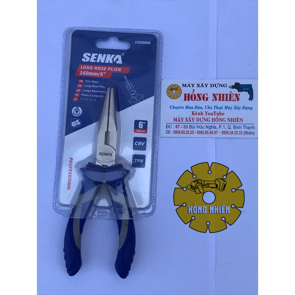 Kìm mỏ nhọn 6''/ 160mm crv 11020S06 Senka