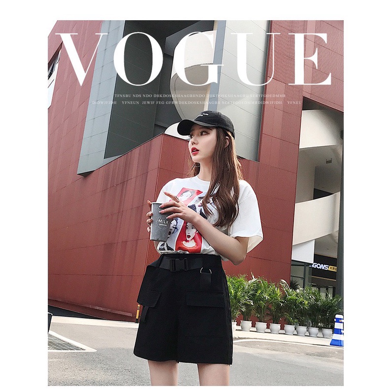 Quần short SuzaHouse kaki Túi Hộp unisex style nam nữ chất dày form rộng, quần sooc nam nữ đen basic