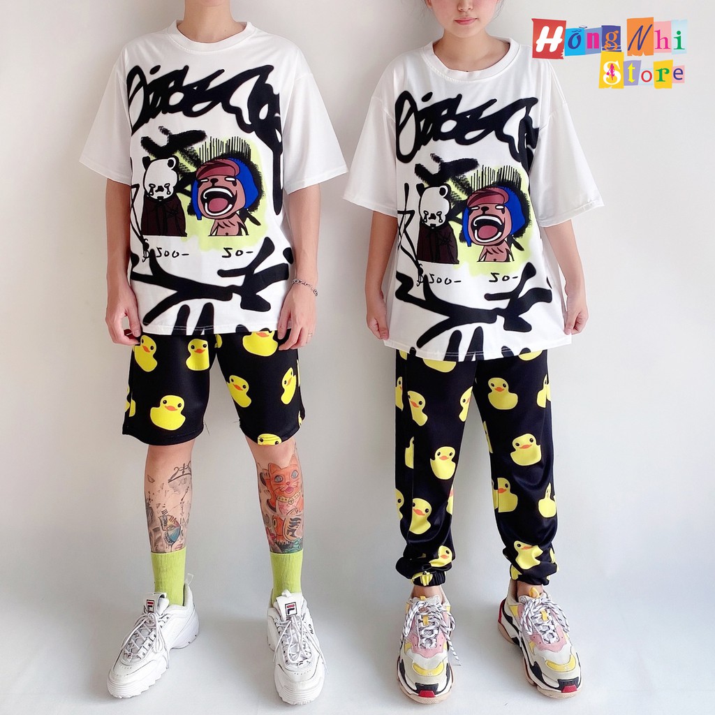 Quần Hoạt Hình Dài Bo Lai Cartoon Pant Oversize Ulzzang Unisex - MM