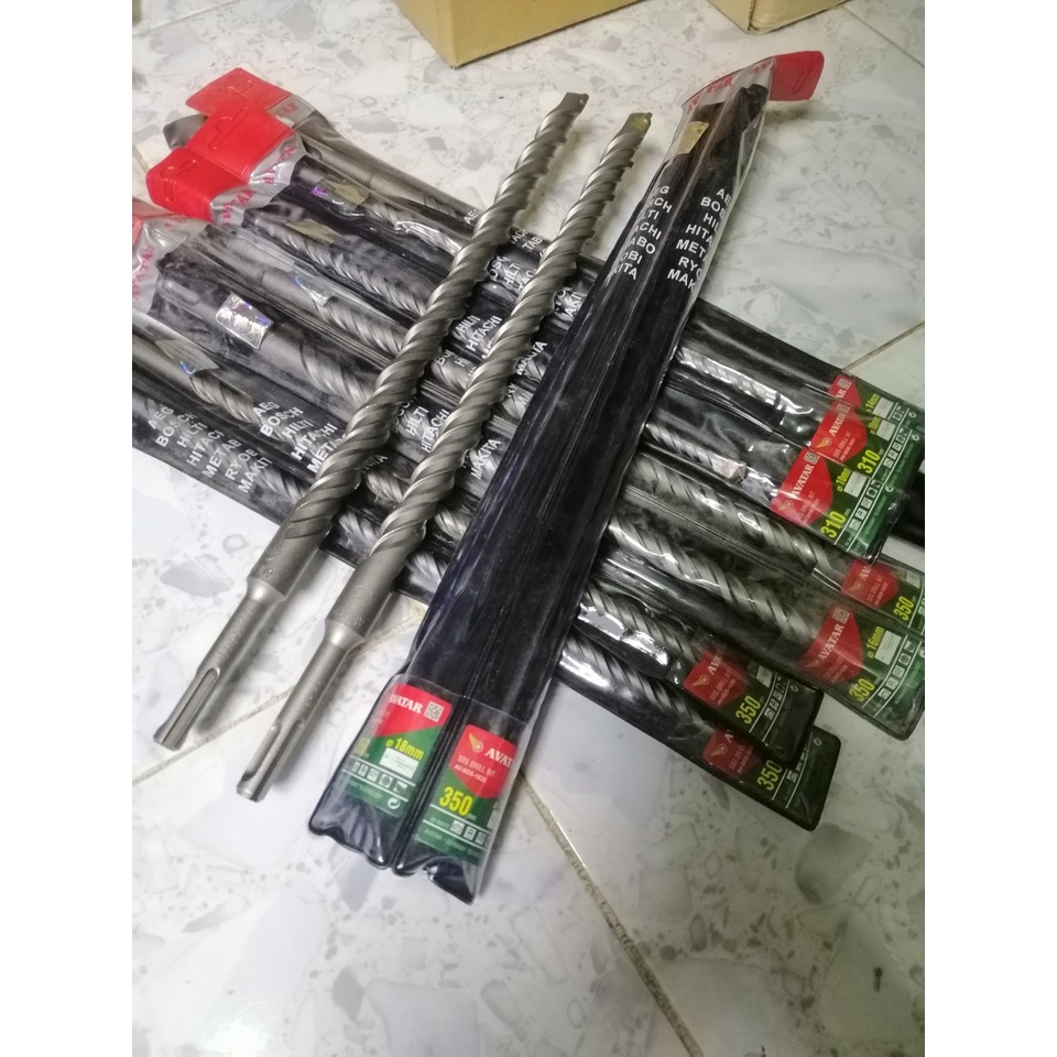 Mũi khoan bê tông đuôi gài Avatar nhiều kích thước (10mm đến 22mm)