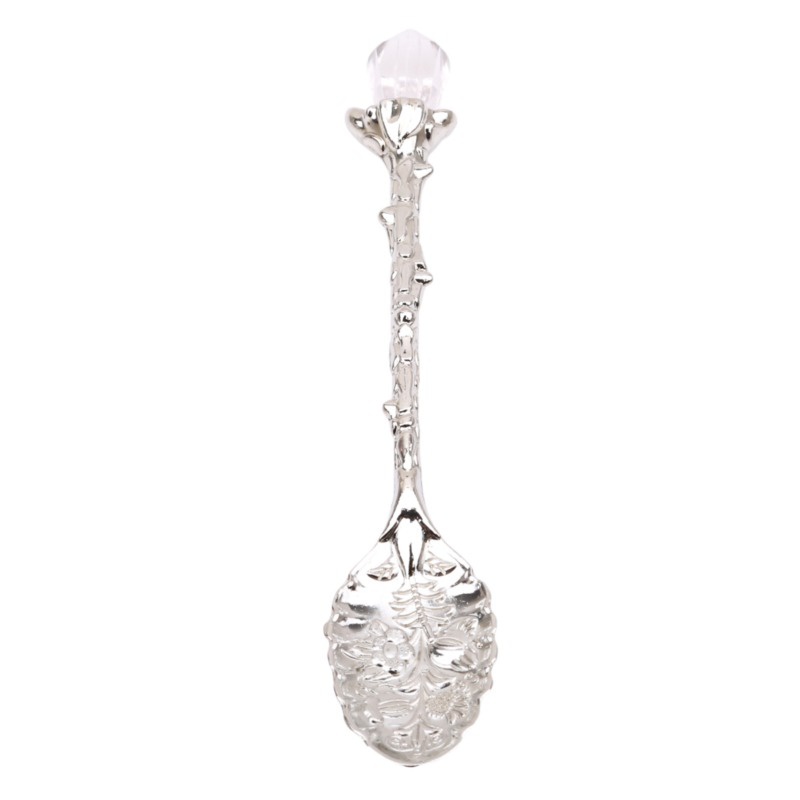 Vintage Style Alloy Coffee Crystal Vintage Pattern Alloy Spoon