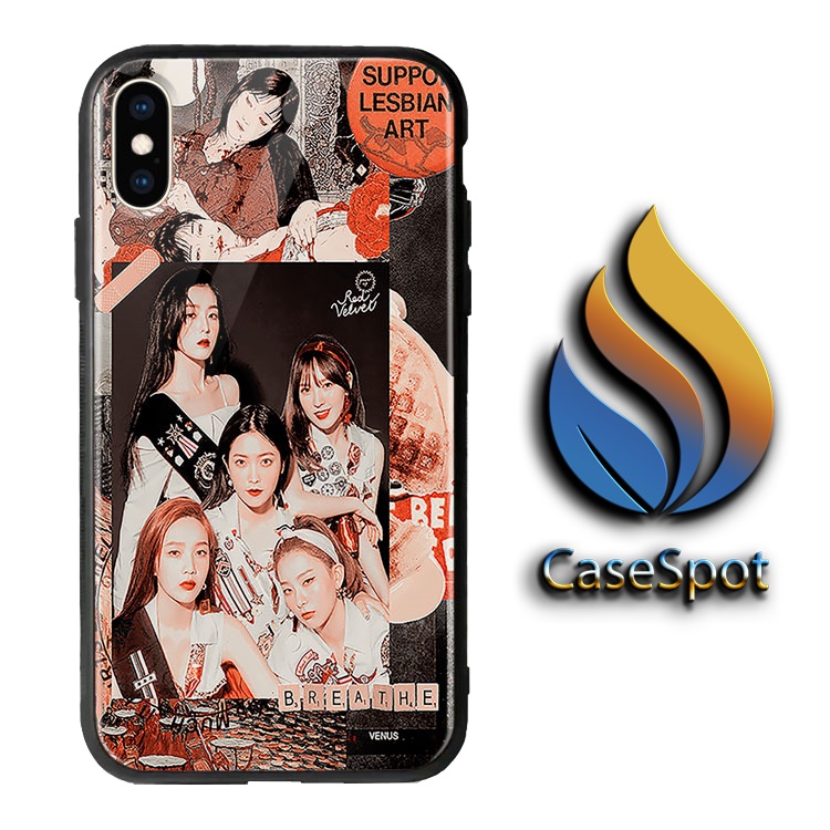 Ốp Điện Thoại Bảo Vệ 5C In Hình Red VelVet CASESPOT Phone 6 6Plus 6S 6S Plus 7 7Plus 8 8Plus X Xs Xs Max 11 Promax