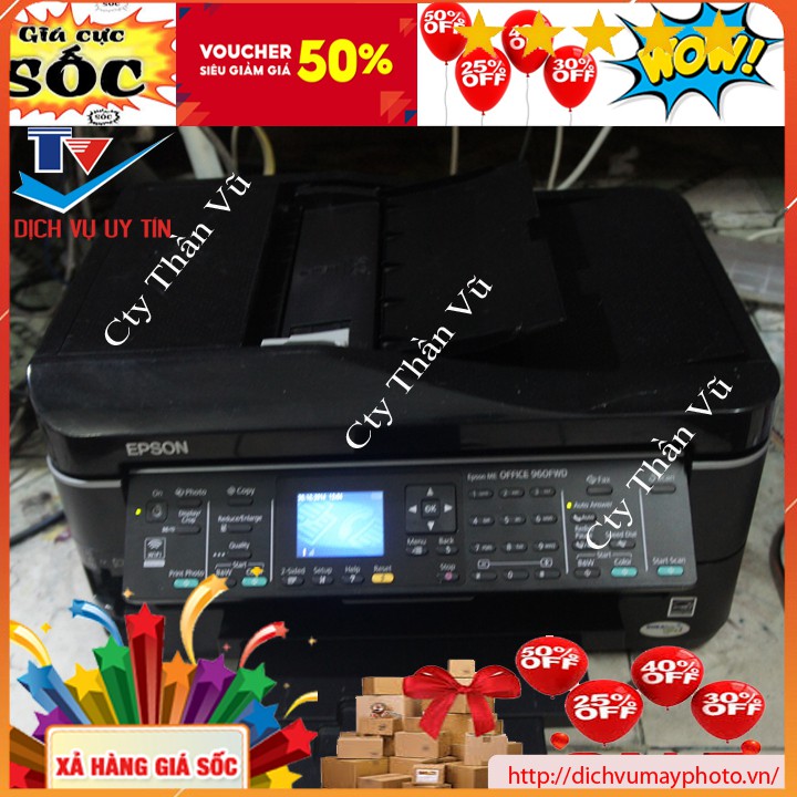 Máy in phun màu cũ đa năng Epson ME office 960 WFD in đen trắng in màu photocopy scan in wifi | BigBuy360 - bigbuy360.vn