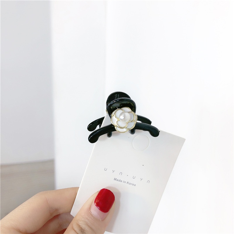 Kẹp Tóc Hoa Trà Đen Bằng Kim Loại Cao Cấp 2022