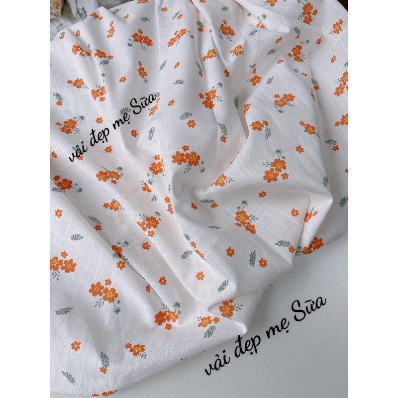 Vải đũi xước 3 bông hoa