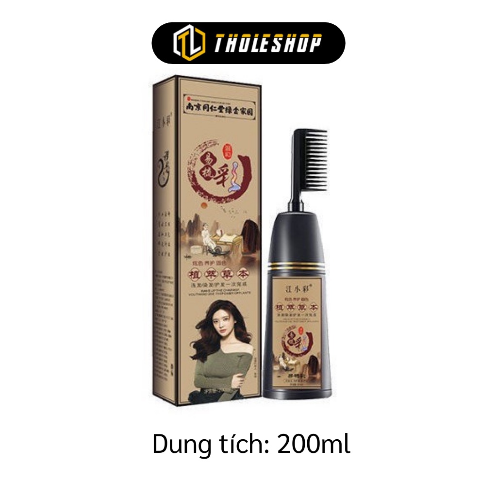 Lược Nhuộm Tóc Đen - Bộ Lược Nhuộm Tóc Tạm Thời Thông Minh 1 Nút Bấm 10427