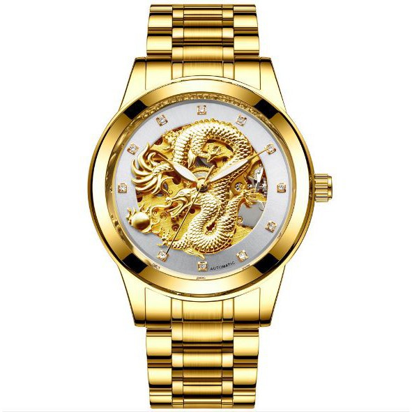 Đồng Hồ Cơ Nam nhãn hiệu MOHDNE Automatic Chạm Rồng 3D Lộ Máy Mạ Vàng Kim Loại Chống Nước Chống Xước | BigBuy360 - bigbuy360.vn