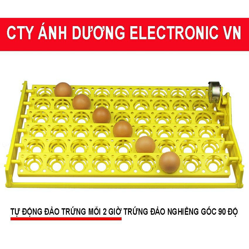 Máy Ấp Trứng Ánh Dương P100 + Khay Đảo Tự Động 54 Trứng Tặng Thuốc Úm Gà - tự lắp thùng xốp