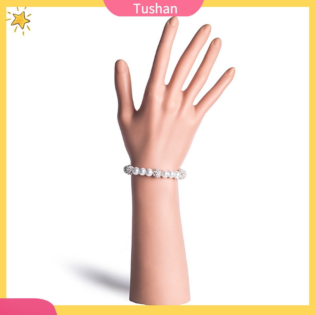 Vòng tay ngọc trai nhân tạo đính đá nữ tính