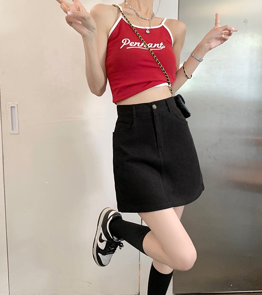 Chân Váy Ngắn Dáng Chữ a Lưng Cao Màu Trơn Chống Chói 50718