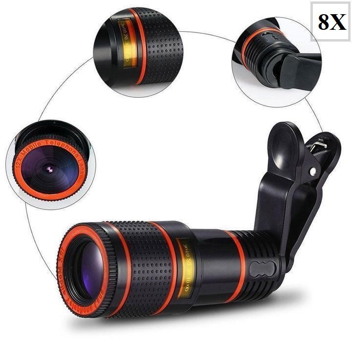 [Mã 2404EL10K giảm 10K đơn 20K] Len zoom 8X cho điện thoại - Ống kính zoom cực xa