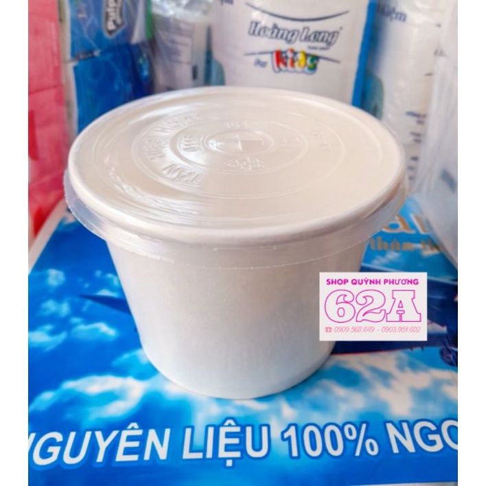 10 Tô giấy 20oz trắng kèm nắp Tân Hiệp Hưng