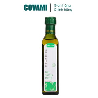 Dầu ăn hữu cơ sachi inchi giàu omega 3 6 9 cao gấp 16 lần so với dầu Oliu thương hiệu COVAMI 250ML