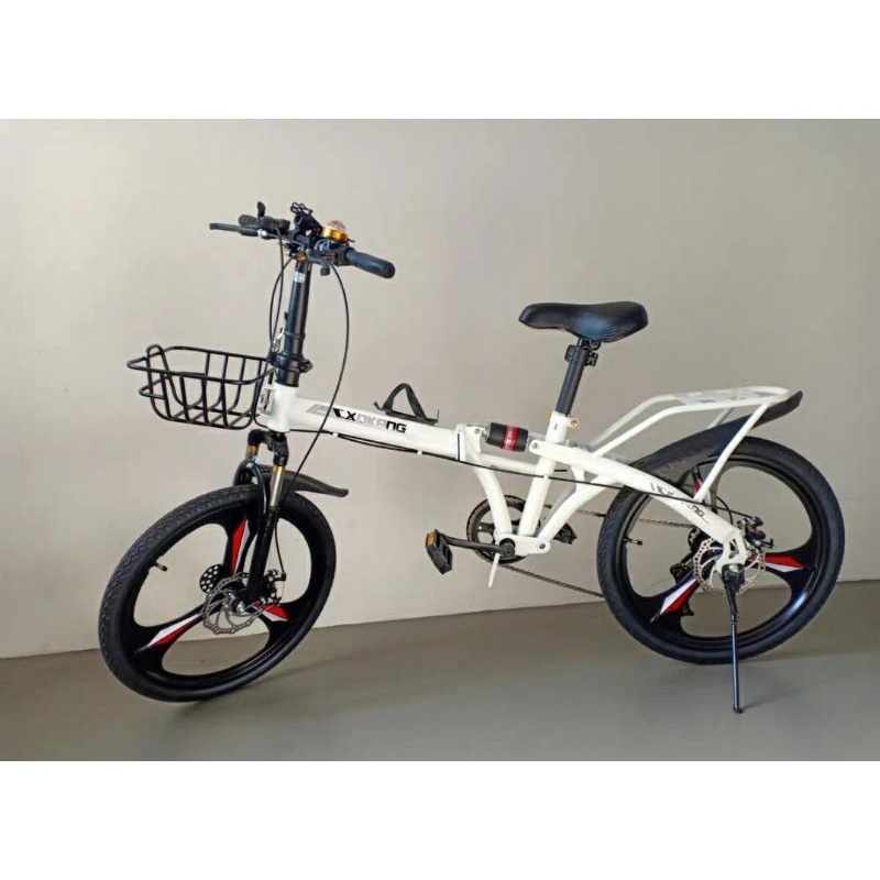XE ĐẠP GẤP XNKANG NAM NỮ  Bánh 20 inh Full phụ kiện