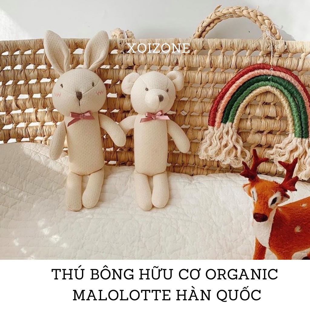 Thú bông hữu cơ organic DOTTODOT & MALOLOTTE handmade nội đia Hàn Quốc cho bé từ sơ sinh