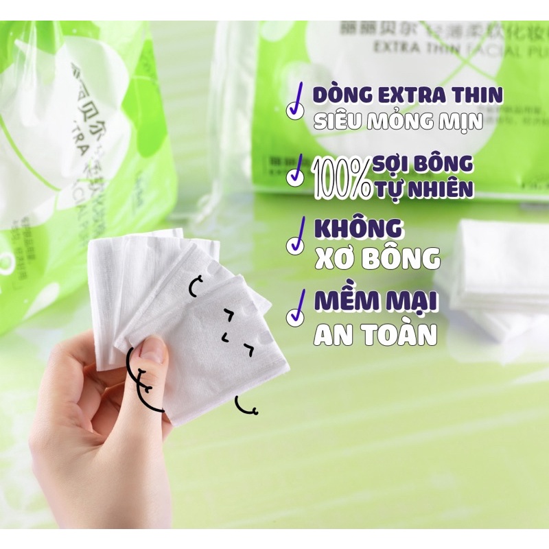 [Nhập Khẩu] Bông tẩy trang Lily Bell ( Trắng, Xanh)