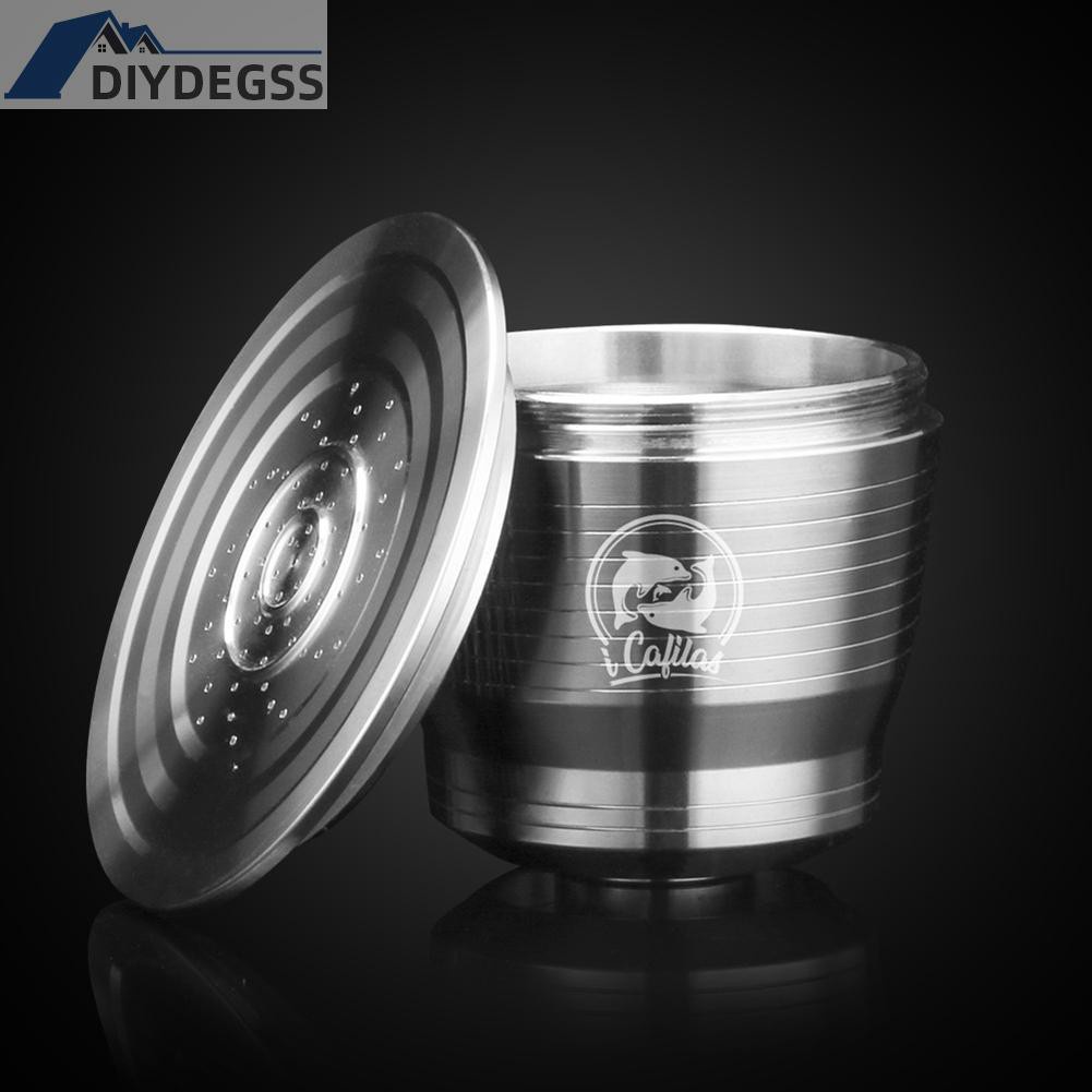 Diydegss2 ICafilas Stainless Steel Refillable Reusable Coffee Capsule Strainer Filter