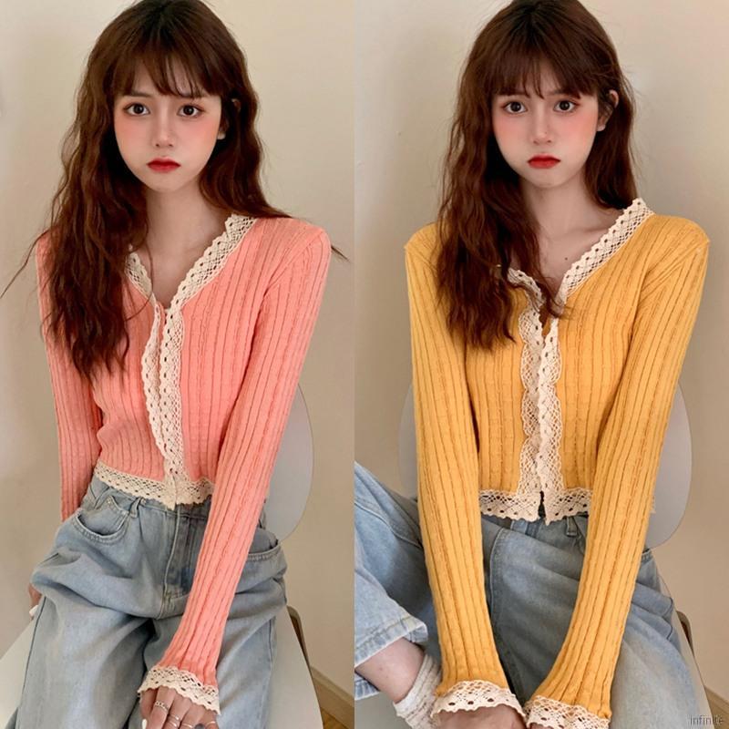 Áo Khoác Cardigan Dệt Kim Đính Ngọc Trai Xinh Xắn Dành Cho Nữ | BigBuy360 - bigbuy360.vn