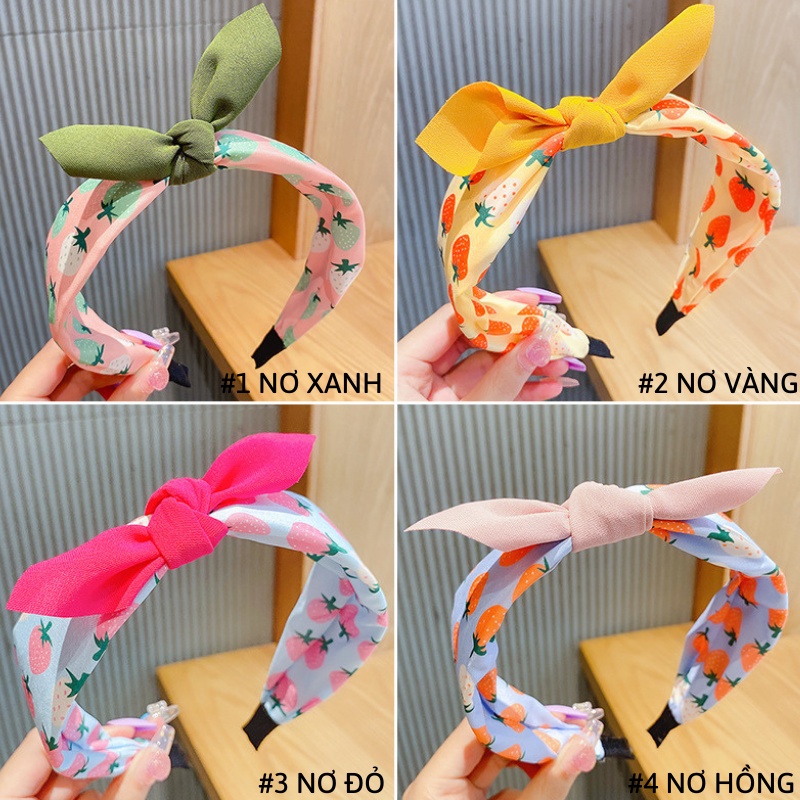 Băng đô cài tóc bờm tóc nơ bản rộng Hàn Quốc dễ thương PK9