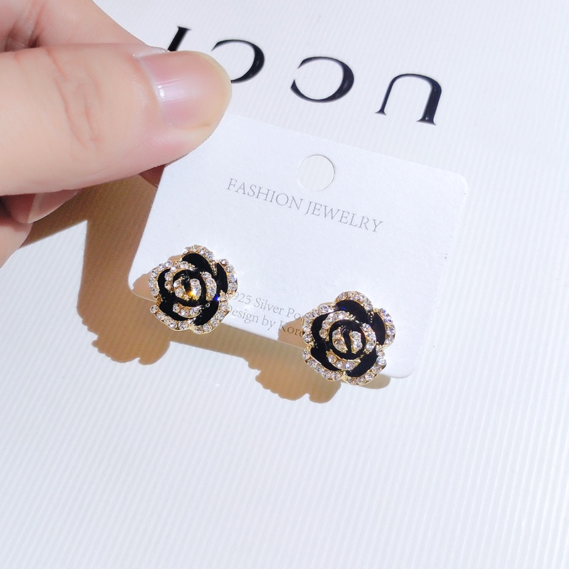 Hoa tai JIUDUOLAN dáng dài đính đá opal zircon ngọc trai mặt hình bướm màu vàng thanh lịch thời trang cho nữ