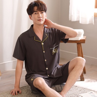 [ẢNH THẬT] Pijama nam cộc tay-Đồ bộ nam bộ hè chất vải COTTON 100% dày dặn, thông thoáng (602)