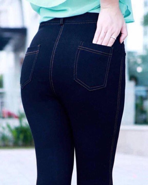 Quần Legging Giả Jean Dài - Giả Bò Jean Nữ Cao Cấp Big Size Chất Thun Dày Dặn Cao Cấp Mềm Mịn Co Giãn | BigBuy360 - bigbuy360.vn