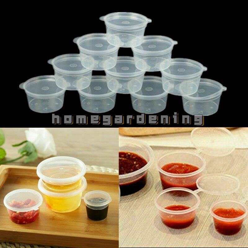 Set 30 Cốc Nhựa Trong Suốt Đựng Gia Vị Dung Tích 35ml