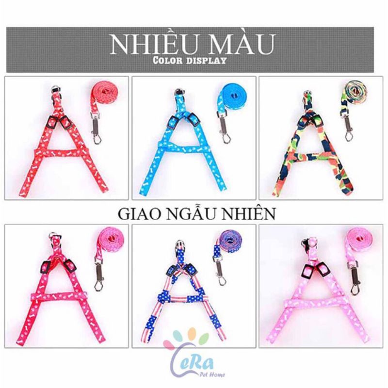 Dây dắt yếm cho chó mèo nhỏ loại 1cm