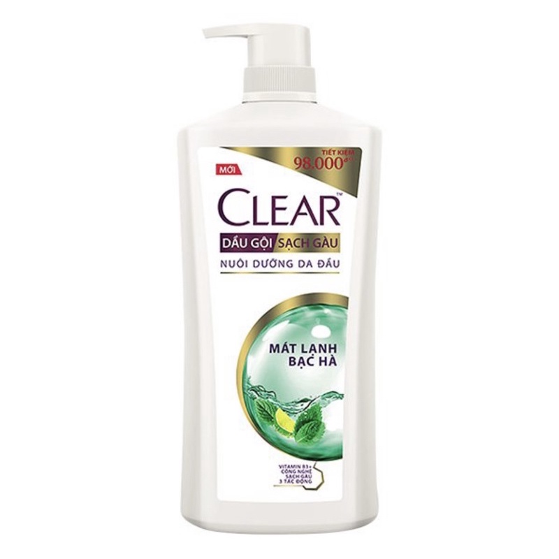 Dầu gội clear bạc hà 880g