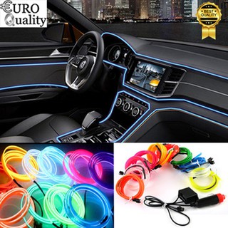 [Euro Quality] Đèn Led đổi màu trang trí viền nội thất nội thất ô tô (có remote và 4 m dây quang)