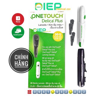 ✅ ONETOUCH DELICA PLUS LANCING - Bút lấy máy dùng cho máy thử đường huyết máy One Touch Ultra Plus, OneTouch Select Plus
