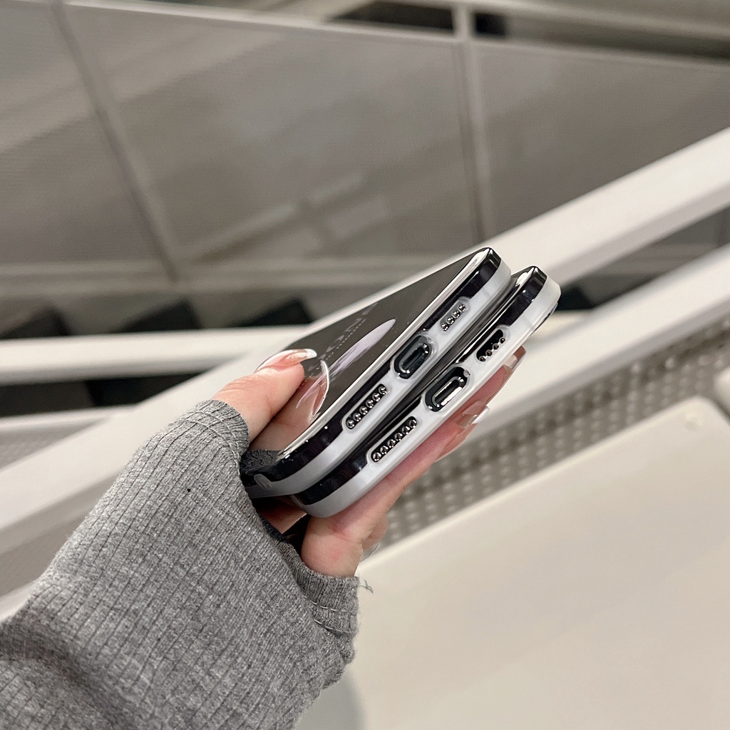 Ốp Điện Thoại tpu Dẻo Họa Tiết Mặt Trăng Đen Độc Đáo Chống Sốc Cho iphone 11 12 13Pro Max XS Max X XS XR