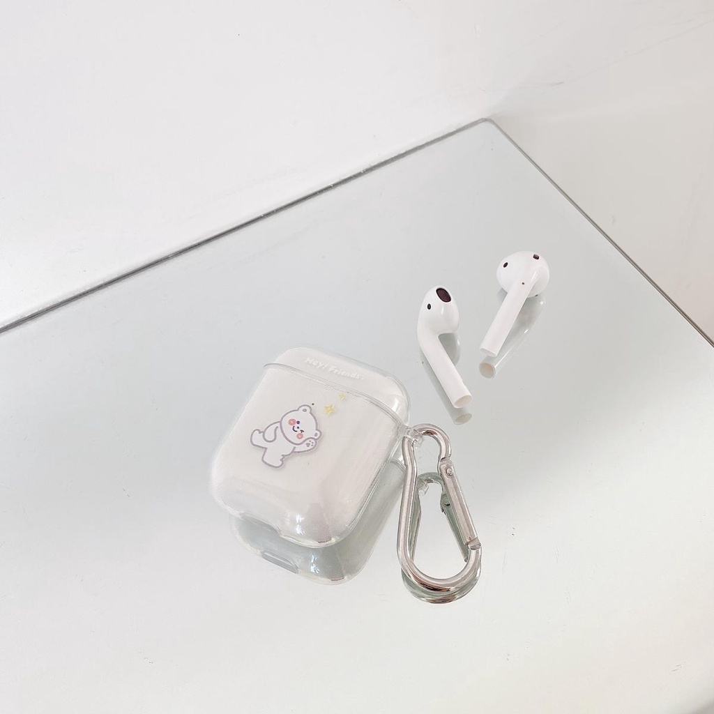 Cute Bear-shaped Airpods Case Soft TPU case Wireless headphone holster for Airpods 1/2/3 pro
