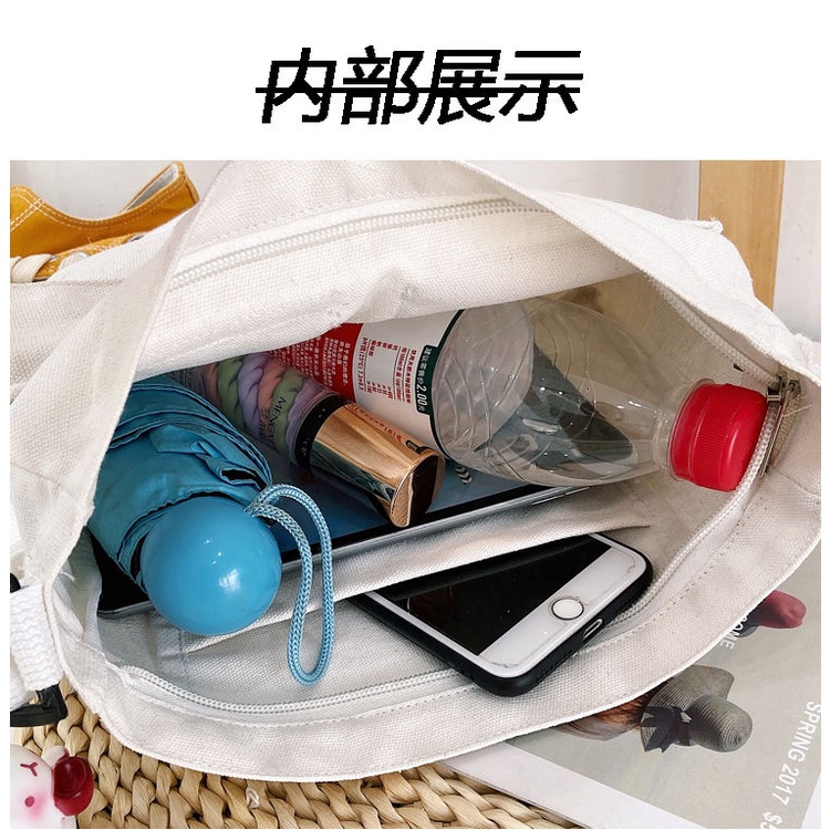 Túi Đeo Chéo Vai Bằng Vải Thời Trang Đơn Giản Dễ Thương Cho Nữ