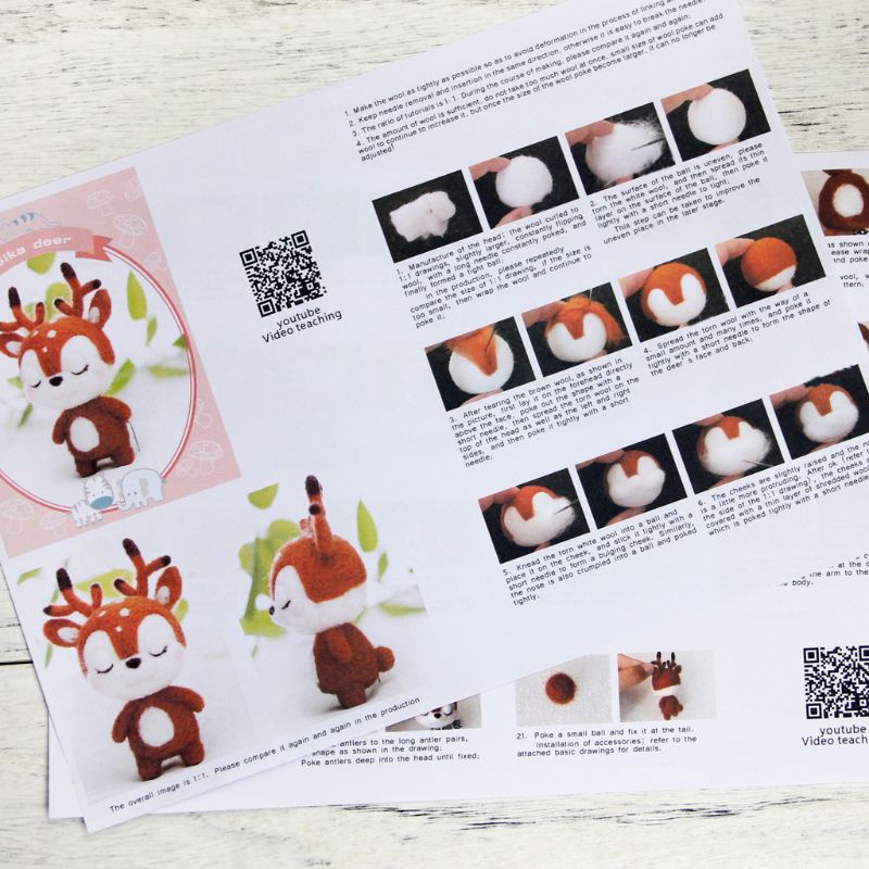 Búp Bê Vải Nỉ Hình Hươu Xinh Xắn Làm Đồ Thủ Công DIY