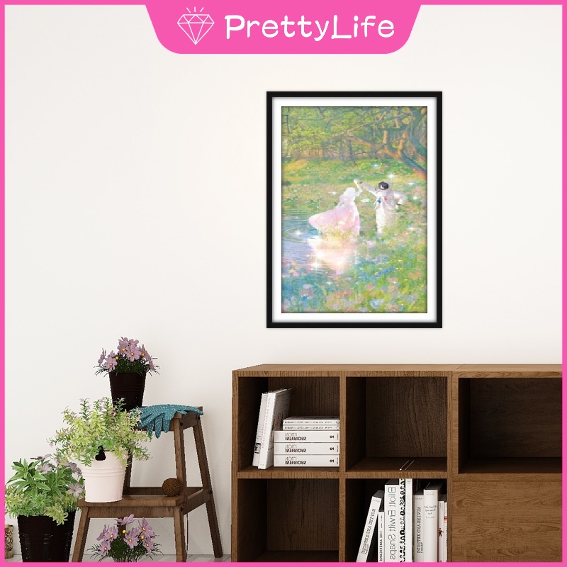 Bộ Tranh Đính Đá Tự Làm 30x40cm Hình Phi Hành Gia