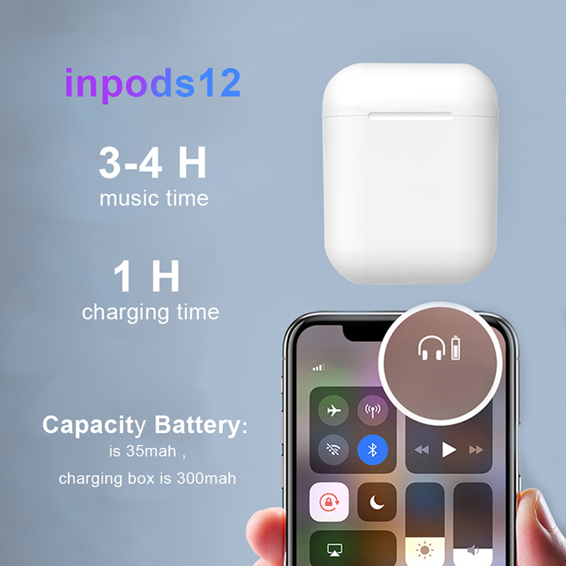 Bộ tai nghe nhét tai ko dây cảm ứng 5.0 thích hợp cho android & điện thoại Apple
