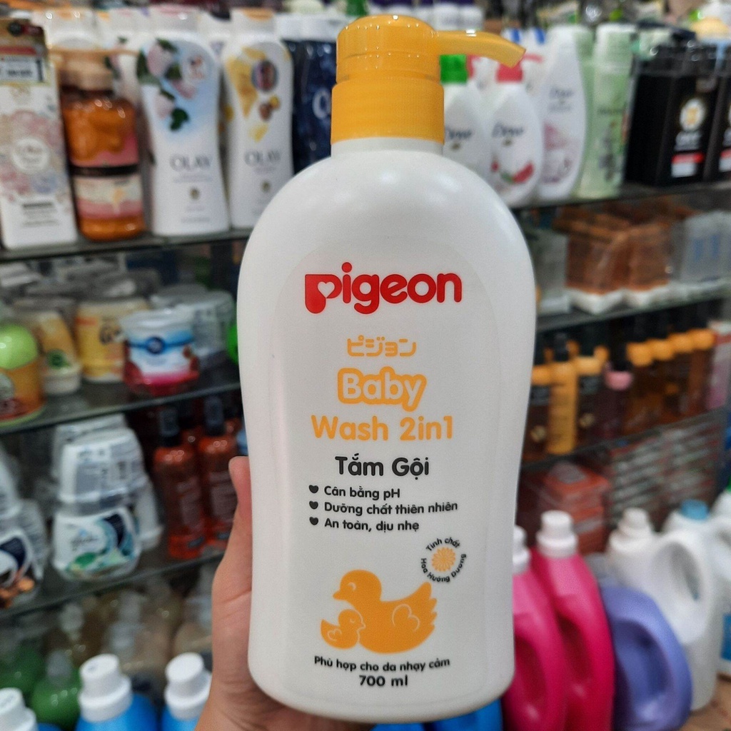 Sữa tắm gội em bé PIGEON Baby Wash 2in1 Hoa Hướng Dương 200ml/700ml - Tắm gội trẻ em