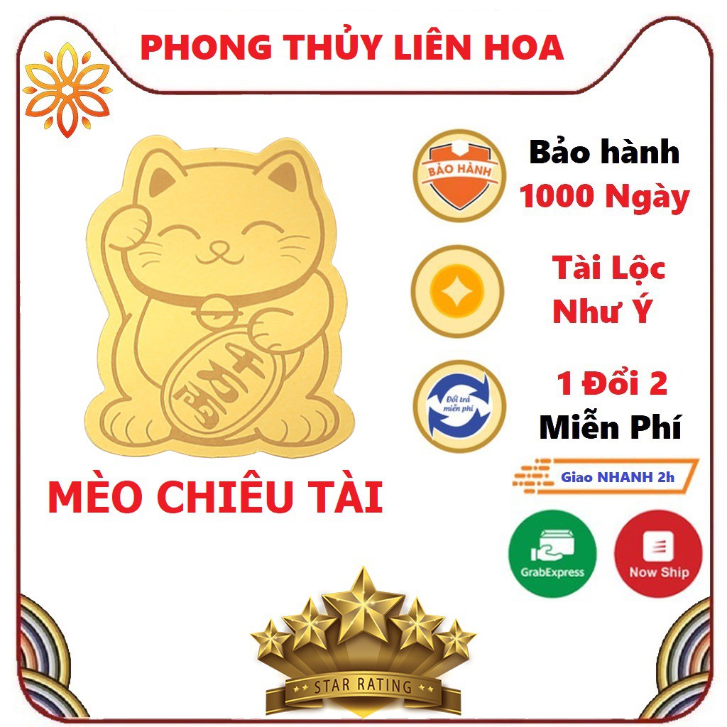 Mèo Chiêu Tài rước Lộc vào nhà, Bình an May mắn - PHONG THỦY LIÊN HOA