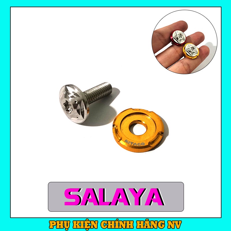 Ốc Salaya 6li10, 6li15, 6li20, 6li30 đầu dù gắn gắn cacte, hộp sên, dè trước, đầu cốt bánh, nón bảo hiểm,...